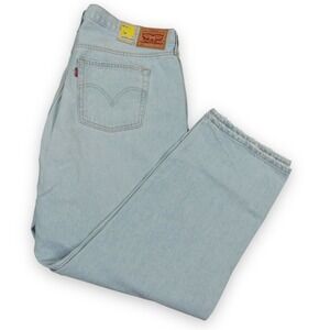 Levis 501 Jeans Womens 20W M 30 Inseam Blue Light Wash Cowgirl Ride Biker